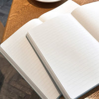 Vintage Hot Stamping Soft Leather A5 Notebook with Lined/Grid Pages for Students & Professionals