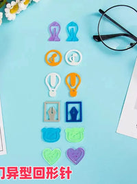 Cute Cartoon Shaped Paper Clips, 24-Pack Plastic Bookmark Clips for Office and School