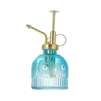 Vintage Embossed Sunflower Glass Spray Bottle for Gardening and Home Use