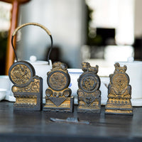 New Chinese Style Drum Stone Doorstop Ornament Vintage Resin Craft Home Decor