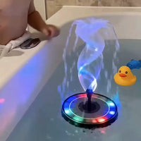 Mini Solar Fountain with LED Lights for Ponds, Bird Baths, and Kids' Play