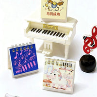 2026 Year of the Horse Mini Desk Calendar with Cartoon Design and Memo Function