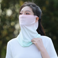 Breathable Ice Silk Sun Protection Face Mask for Cycling and Outdoor Activities