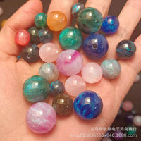Mermaid Shimmer Starry Round Resin Imitation Cat Eye Beads for DIY Jewelry Necklace Bracelet Beading Material