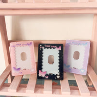 Ins Korean Style 3-inch Small Card Photo Frame Polaroid Acrylic Idol Card Holder Stand Picture Frame