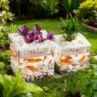Miniature Creative Hydroponic Planter for Succulents and Micro-Landscape Office Decor
