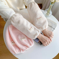 Heart Pattern Arm Sleeves for Women, Winter Anti-dirty Office Work Down Jacket Cuffs, Adult Protective Sleeves