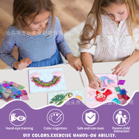 DIY Mermaid Wind Chime Poke Art Kit for Girls, Educational Craft Toy Gift