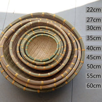Handwoven Bamboo Sieve Basket for Rice Washing, Fruit, and Storage