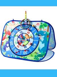 Kids' Multifunctional Tent Toss Game Set with Beanbags, Darts, and Sticky Balls for Indoor/Outdoor Play