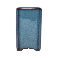 Miniature Blue Ceramic Succulent Planter Pot with Cartoon Design