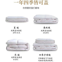 Cotton Duvet Cover for Silk Comforter with Jacquard Sateen Weave