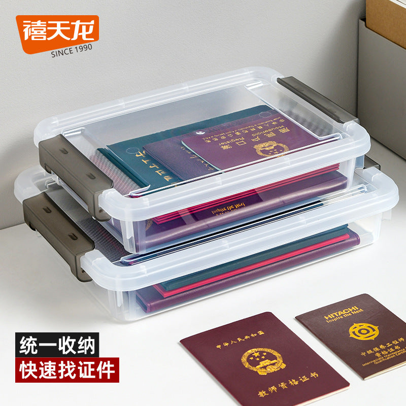 Xitianlong Document Storage Box for Important Files and Cards, Desktop Organizer
