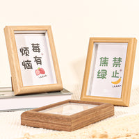 Wooden Photo Frame with Hollow 3D Design for Wall or Table Display, Various Sizes