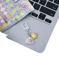 Butter Bear Keychain Backpack Charm, Graduation Gift, Cute Creative Key Ring