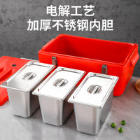 Stainless Steel Insulated Cooler Box for Outdoor Picnic Fishing Camping Car Travel Food Preservation