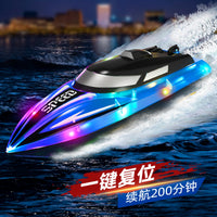 High-Speed Remote Control Boat Toy for Kids, Rechargeable RC Racing Boat Model