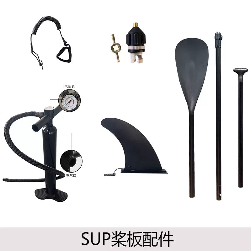 Paddleboard Accessories: Fin, Leash, Paddle Repair Kit, and Adapter for Surfing