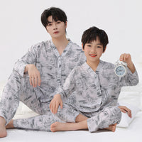 Family Matching Cotton Pajama Set for Parents and Kids, Soft Rayon Sleepwear for All Seasons