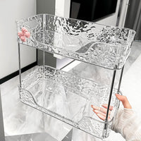 Acrylic Transparent Cosmetic Organizer Box for Vanity and Bathroom, Skincare Perfume Storage Rack, Desktop Organizer
