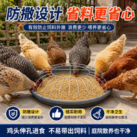 Durable Anti-Scatter Poultry Feeder Trough for Chickens Ducks Geese Outdoor Use