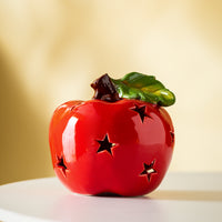 Ceramic Red Apple Night Light Ornament for Desktop Decoration