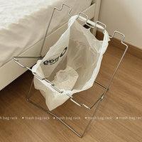 Stainless Steel Foldable Trash Bag Holder for Home, Picnic, BBQ, Camping