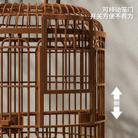 Vintage Round Bird Cage for Small Birds - Canary, Finch, Parakeet, Lovebird