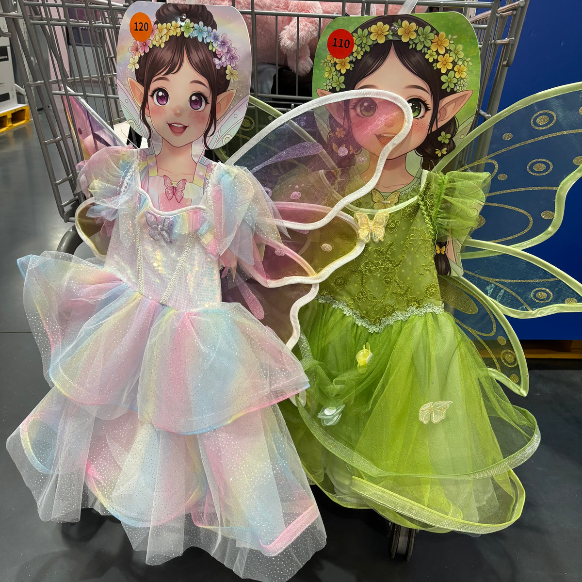 DREAM PARTY Girls' Fairy Princess Dress Set with Wings for Kids