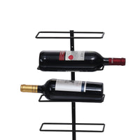 Wall-Mounted Wrought Iron Wine Rack for Bars and Cellars, 9-Tier