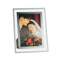 6-Inch Transparent Glass Photo Frame for Tabletop Display
