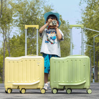 Kids' Ride-On Suitcase with Password Lock, Durable Travel Luggage for Boys and Girls, 20-inch Carry-On