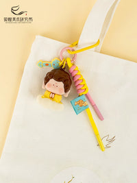 Dunhuang Lotus Buddha Figurine Keychain PVC Pendant for Bags and Gifts