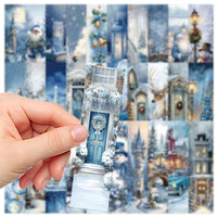 30-Pack Christmas Nordic Snow Scene Paper Bookmarks for Reading and Gifting