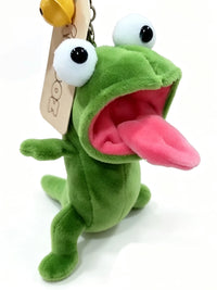 Funny Mint Green Lizard Plush Toy Keychain for Friends and Kids