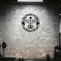 Personalized Fitness Metal Wall Decor Gym Iron Art Ornament Bodybuilding Barbell Wall Hanging