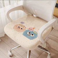 Summer Ice Silk Cartoon Study Chair Cover Breathable Cool Computer Chair Slipcover