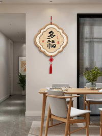 New Chinese Style Wall Decor Painting with Tassel for Living Room TV Background Entrance