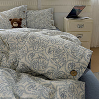 Pure Cotton Duvet Cover with Floral Print and Button Closure, A-Class Baby-Friendly Fabric
