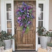 Spring Tulip & Hydrangea Wreath for Front Door Decor