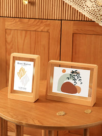 Acrylic Solid Wood Photo Frame Desktop Display for 6, 7, 8, 10 Inch Pictures