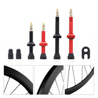 Tubeless Presta Valve Stems for Road and Mountain Bikes, Aluminum Alloy, 40/60mm