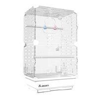 Petshanty Acrylic Bird Cage for Parakeets Cockatiels, Splash-Proof & Warm Observation Cage