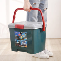 Portable Fishing Bucket with Seat, Thickened Plastic Multi-functional Live Fish and Car Wash Bucket