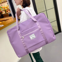 Oxford Cloth Quilt Storage Bag Travel Luggage Duffel with Shoulder Strap