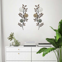 American Style Metal Leaf Wall Decor for Living Room and Outdoor Spaces