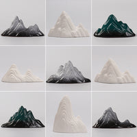 Zen Ceramic Mountain Aquarium Ornament for Micro Landscape and Flowing Water Features