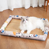 Pet Cooling Mat Summer Breathable Ice Silk Pad for Dogs and Cats