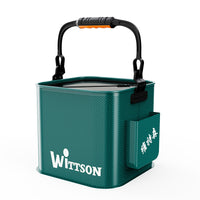 High Transparency Foldable Fishing Bucket Live Fish Box with Hand Strap for Outdoor Fishing Lure Fishing