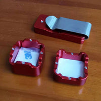 Aluminum Square Belt Buckle Style Billiard Cue Tip Shaper and Clamp Set